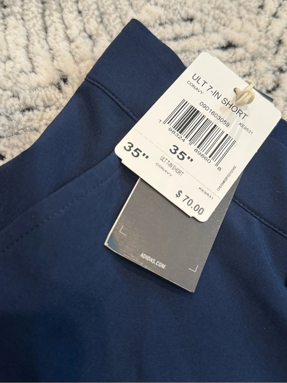NWT Adidas Ultimate365 7” Golf Shorts Collegiate Navy Size 35